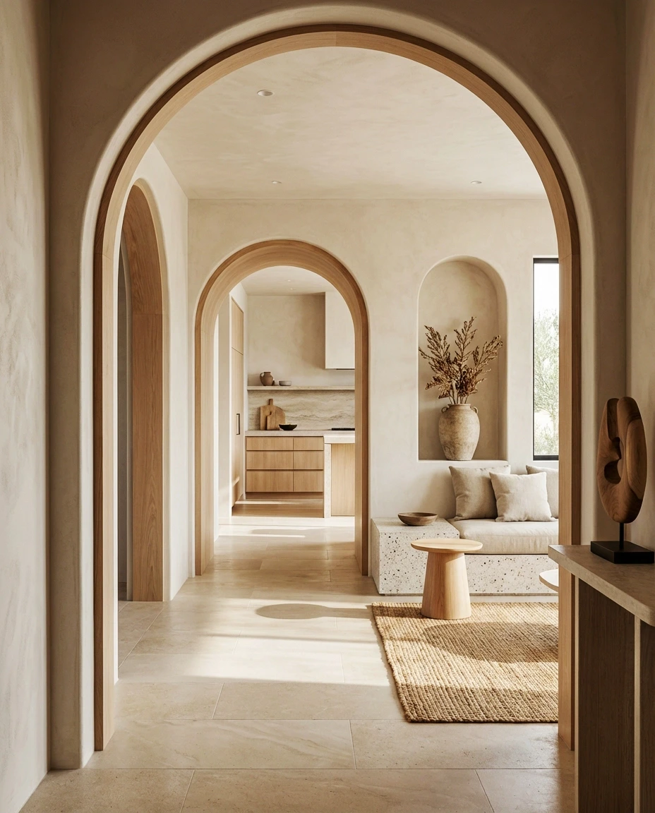 ruimte gang warm minimalisme interieur