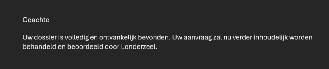 volledig en ontvankelijk verklaard