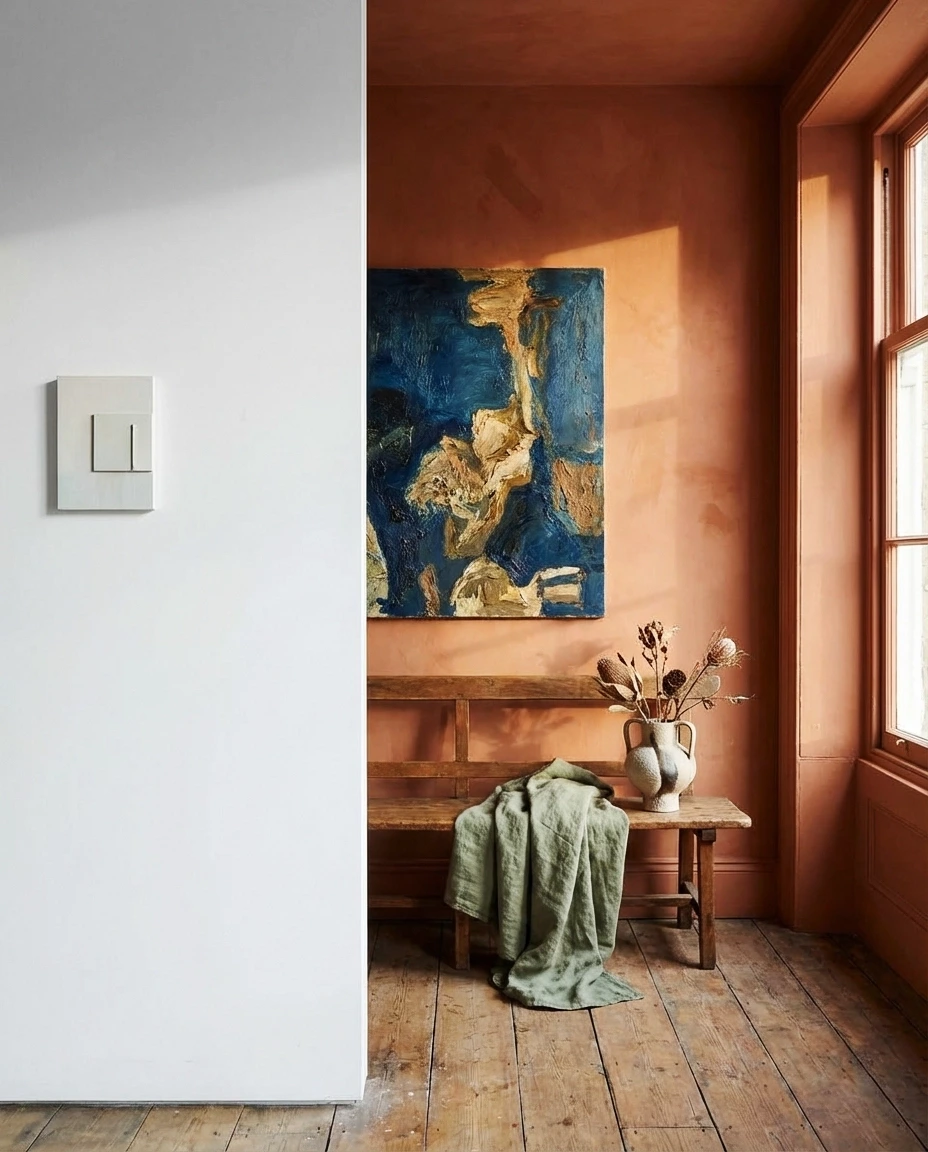 witte muur gekleurde muur