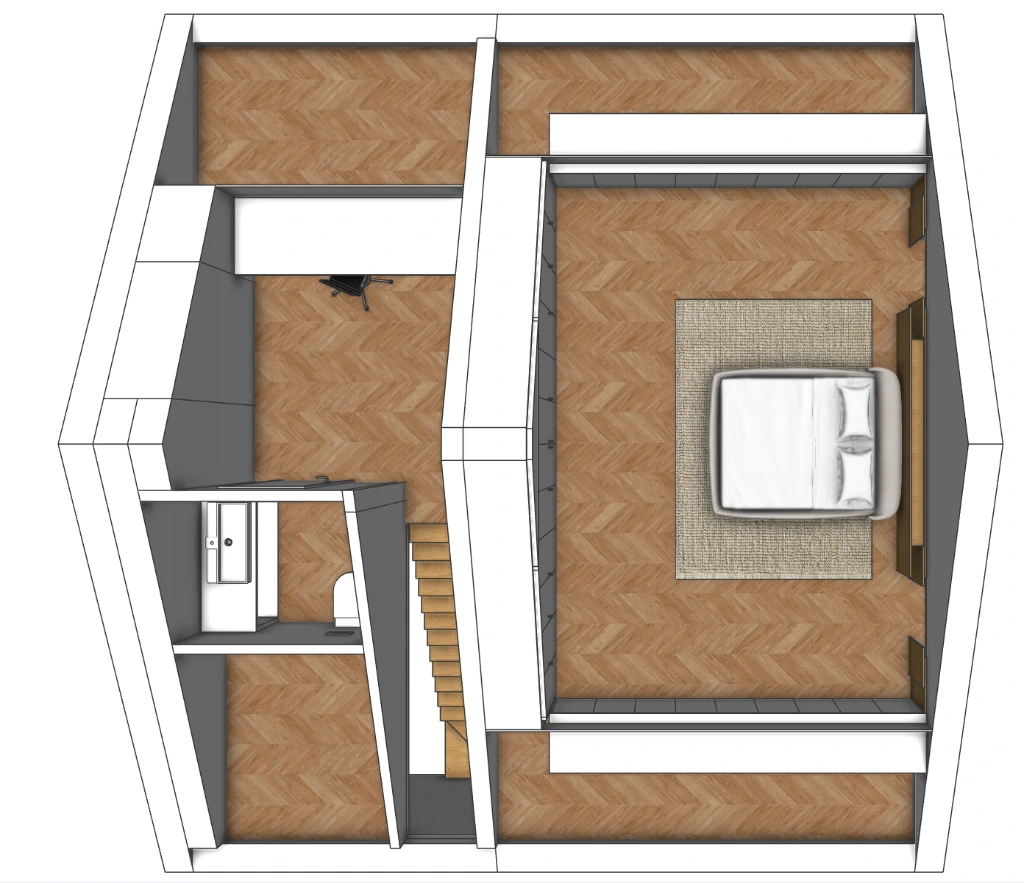 Ontwerp indeling zolder
