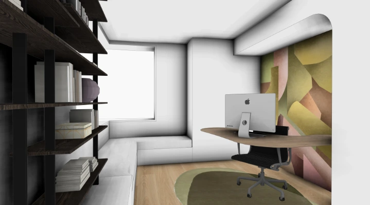 ontwerp bureau en leesbank